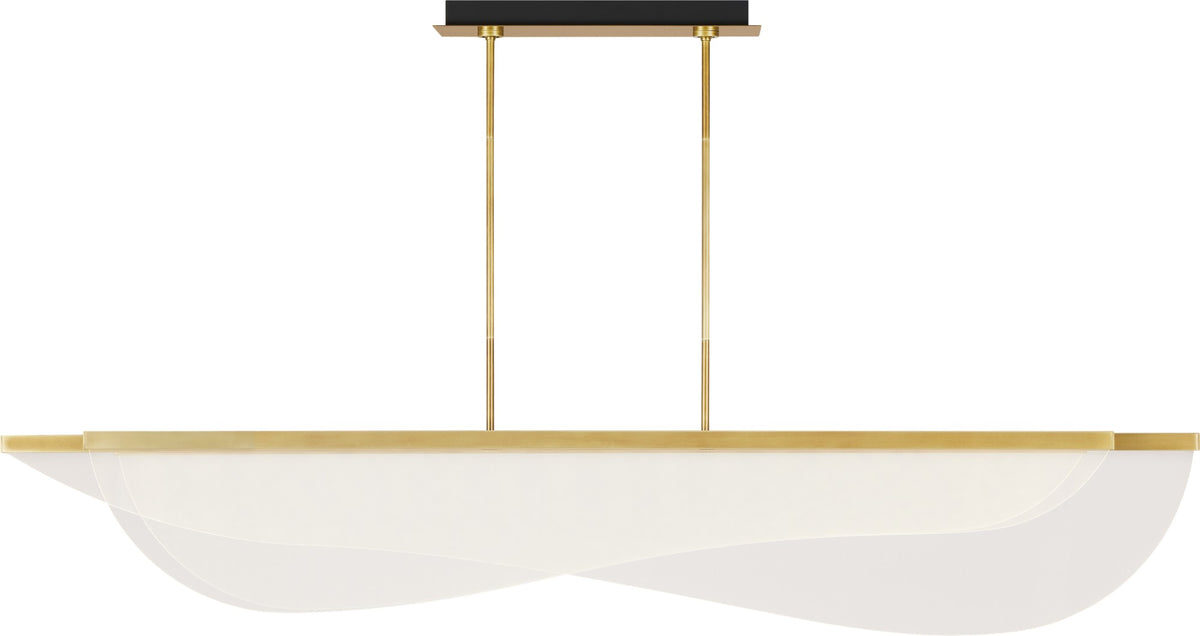 Visual Comfort Modern Collection 700LSNYR72BR-LED930 Nyra LED Linear Suspension in Plated Brass