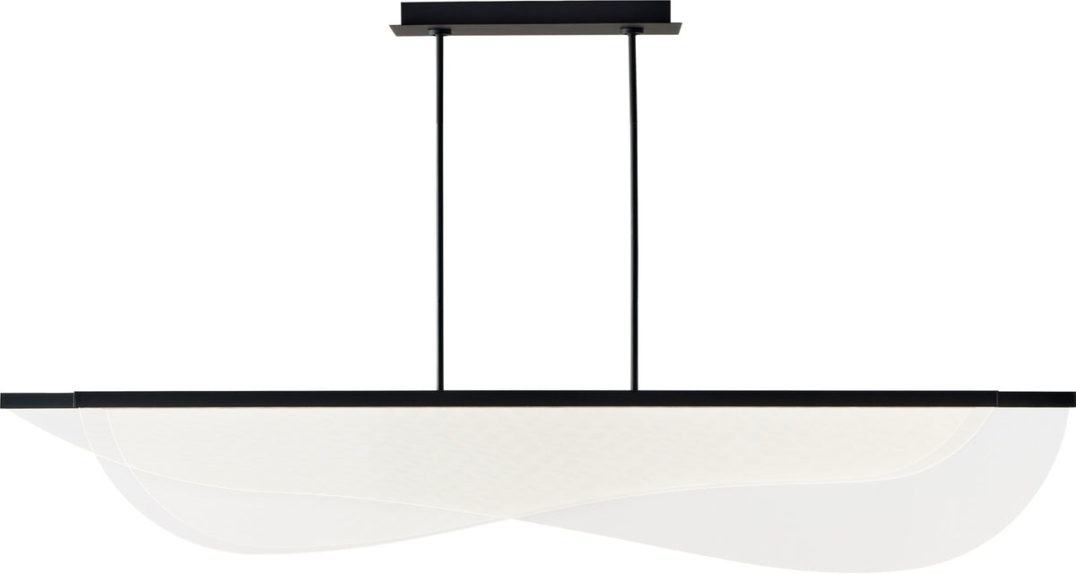 Visual Comfort Modern Collection 700LSNYR72B-LED930 Nyra LED Linear Suspension in Nightshade Black
