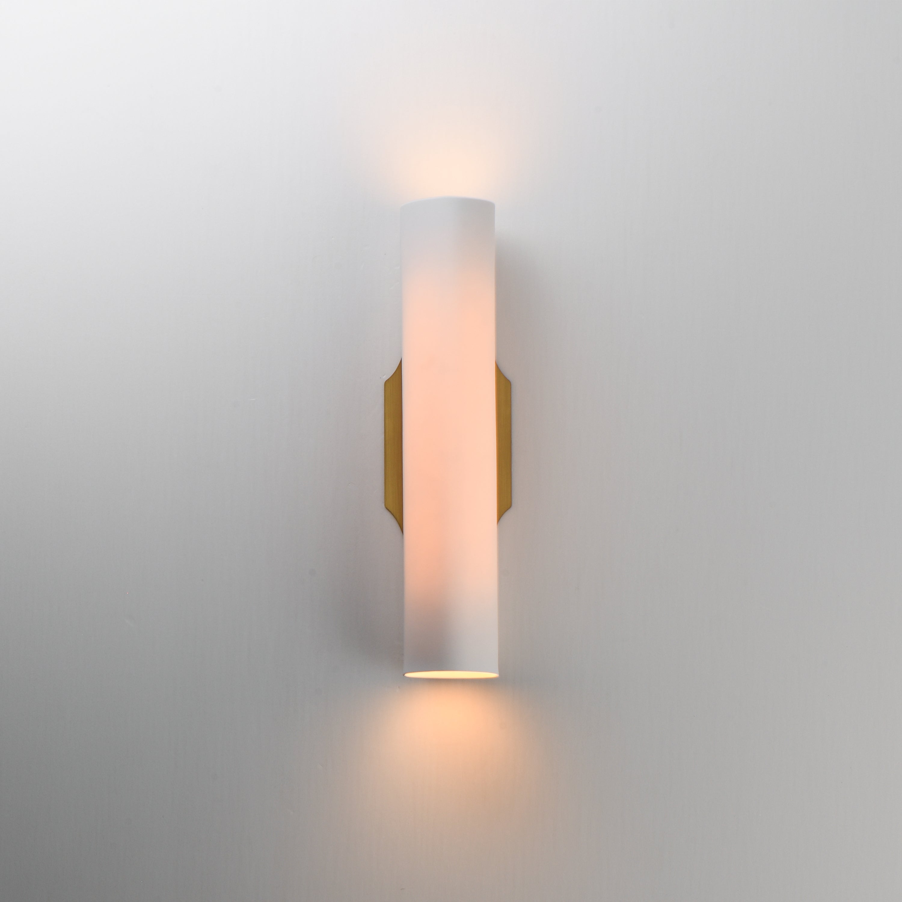 Studio M Lighting SM300300WTVB Tropo Wall Sconce in Vintage Brass, three-quarter angle view
