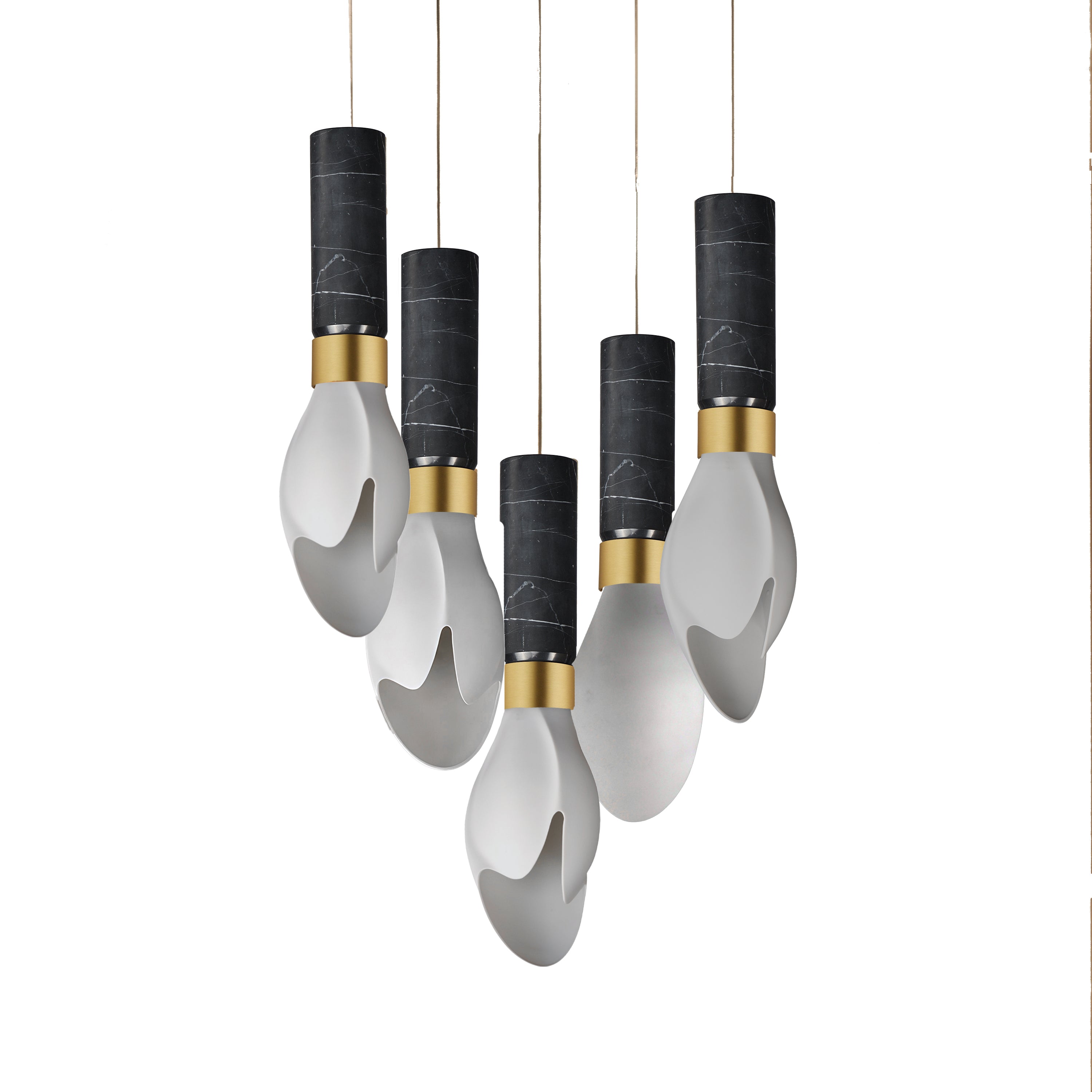 Studio M Lighting - SM30145WTBKMNAB - Burgeon Pendant - Burgeon - Natural Aged Brass