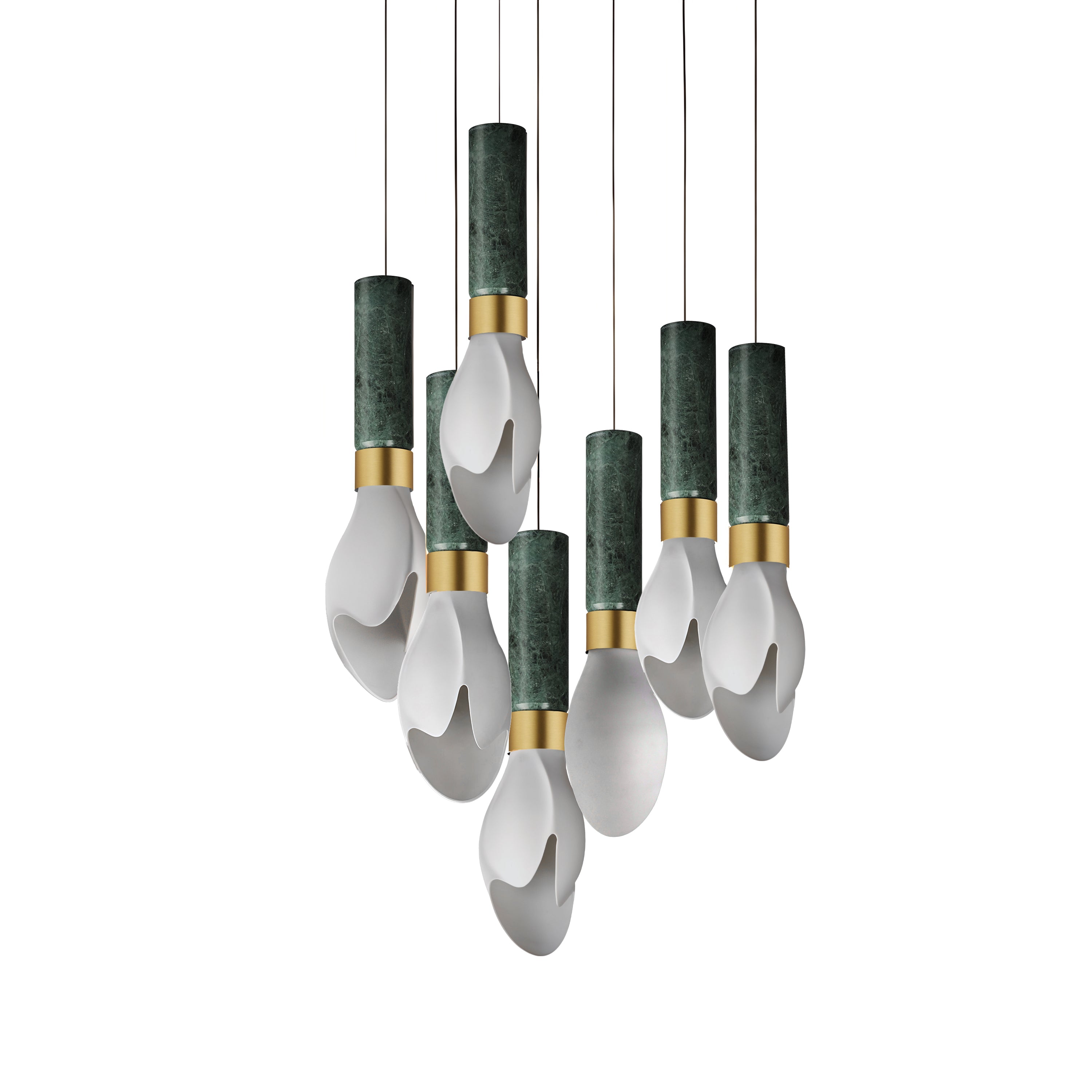 Studio M Lighting - SM30147WTVAMNAB - Burgeon Pendant - Burgeon - Natural Aged Brass