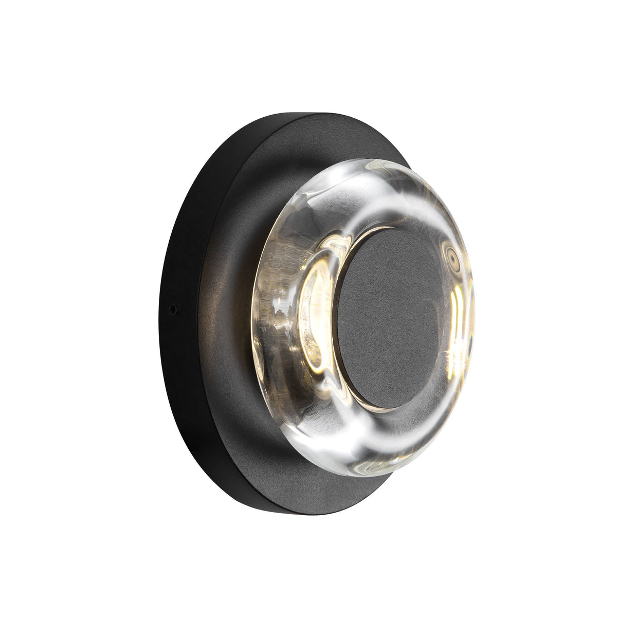 Applique murale extérieure à DEL Stephord de Kuzco Lighting EW97204-BK/CL, couleur noire