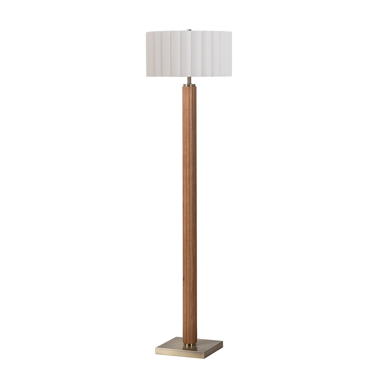 Nova of California 2012834WH Tambo Scallop Floor Lamp in Natural Ash