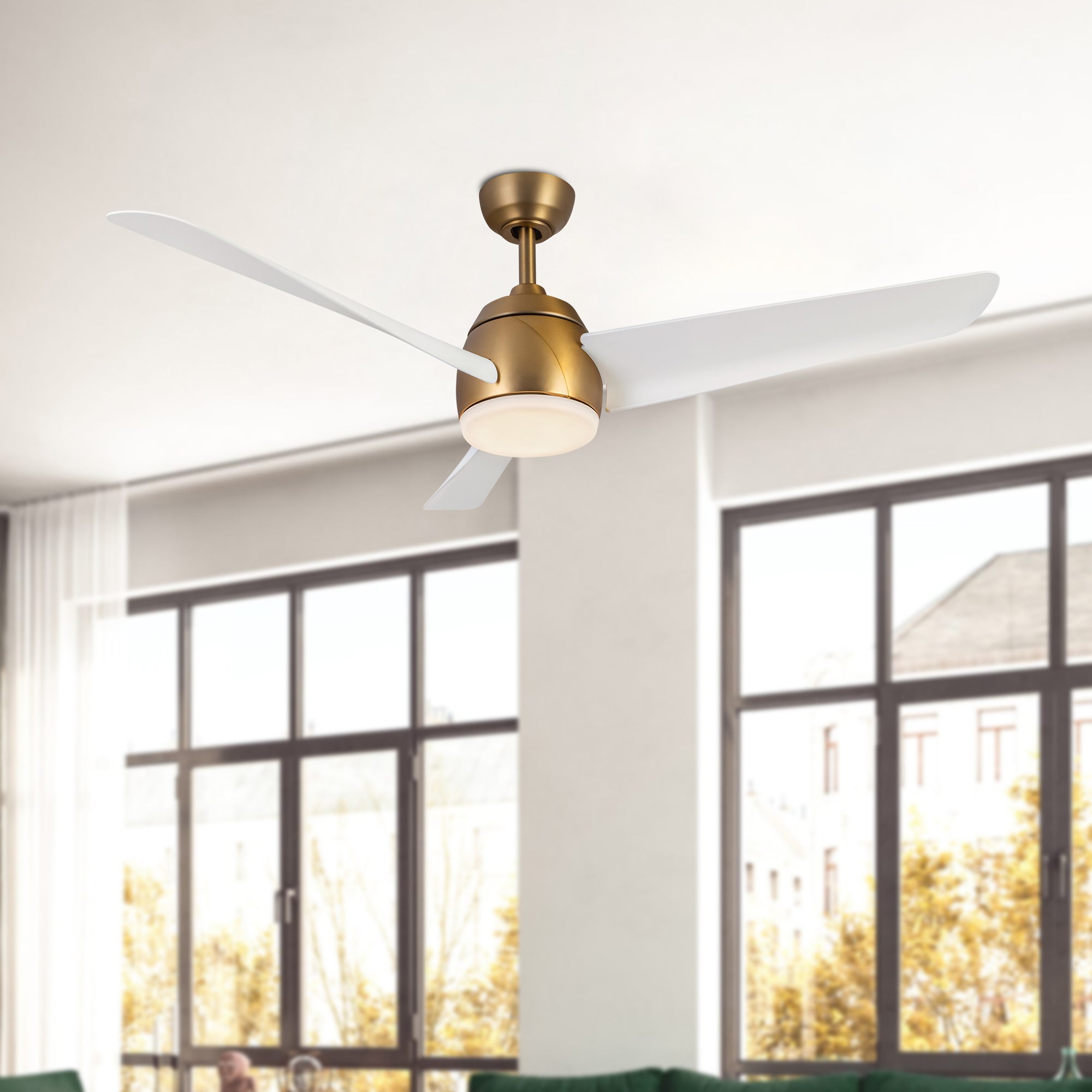 Kuzco Lighting CF91954-BGWH Thalia Ceiling Fan