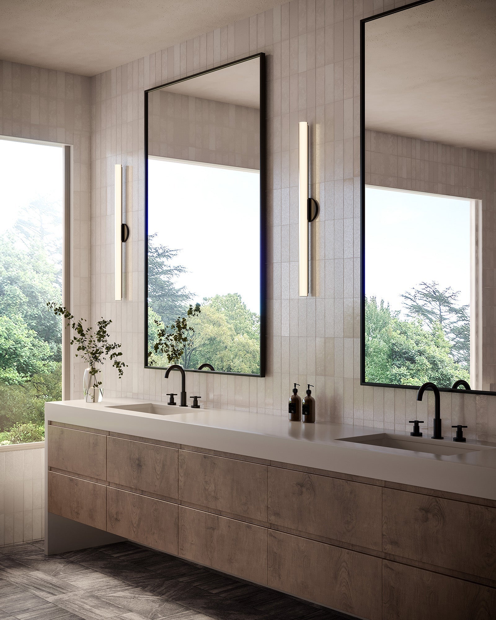 Kuzco Lighting WS36-027-BK Tole Vanity & Wall Light