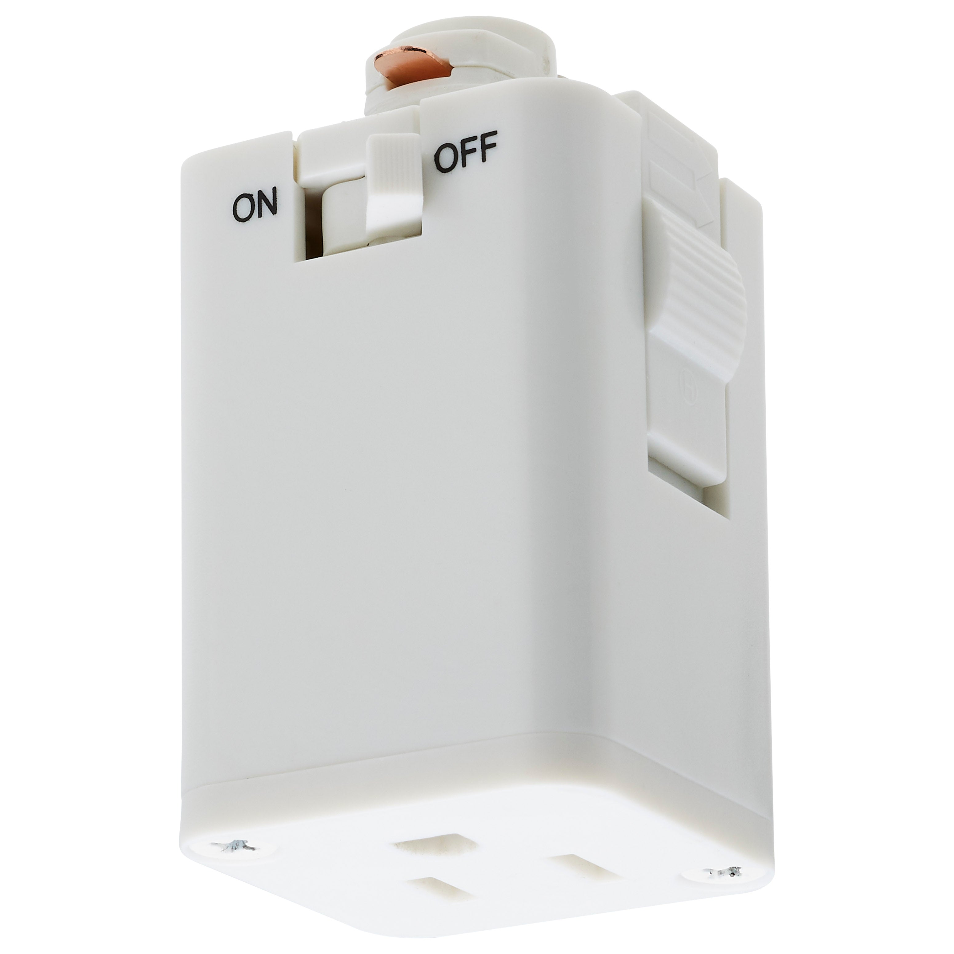Satco TP256 Outlet Track Adapter in White