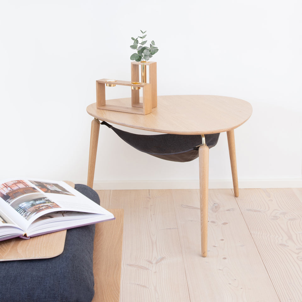 Umage Hang Out Coffee Table in oak, styled in a living room
