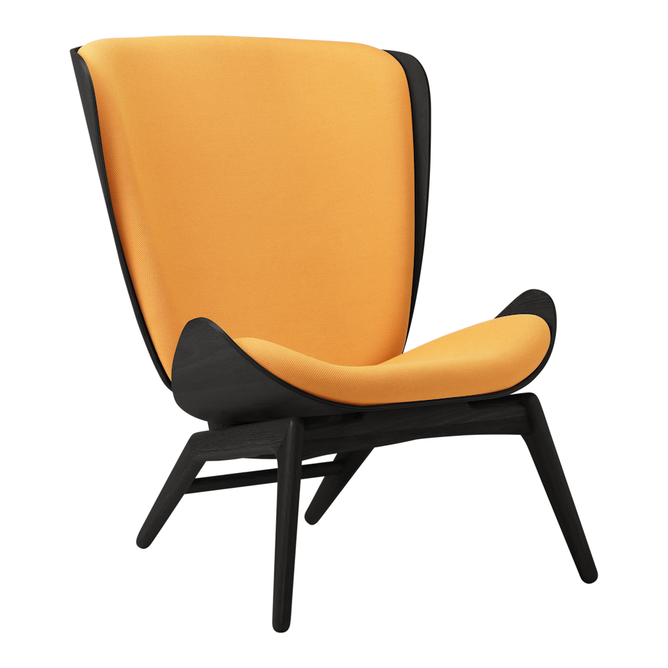 Umage 5103C702-06 The Reader Wing Chair in Black Oak with Tangerine