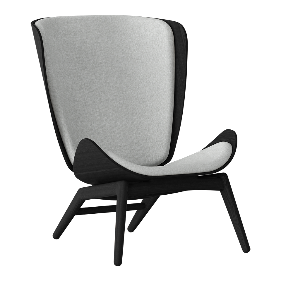 Umage 5103C702-03 The Reader Wing Chair in Black Oak with Sterling