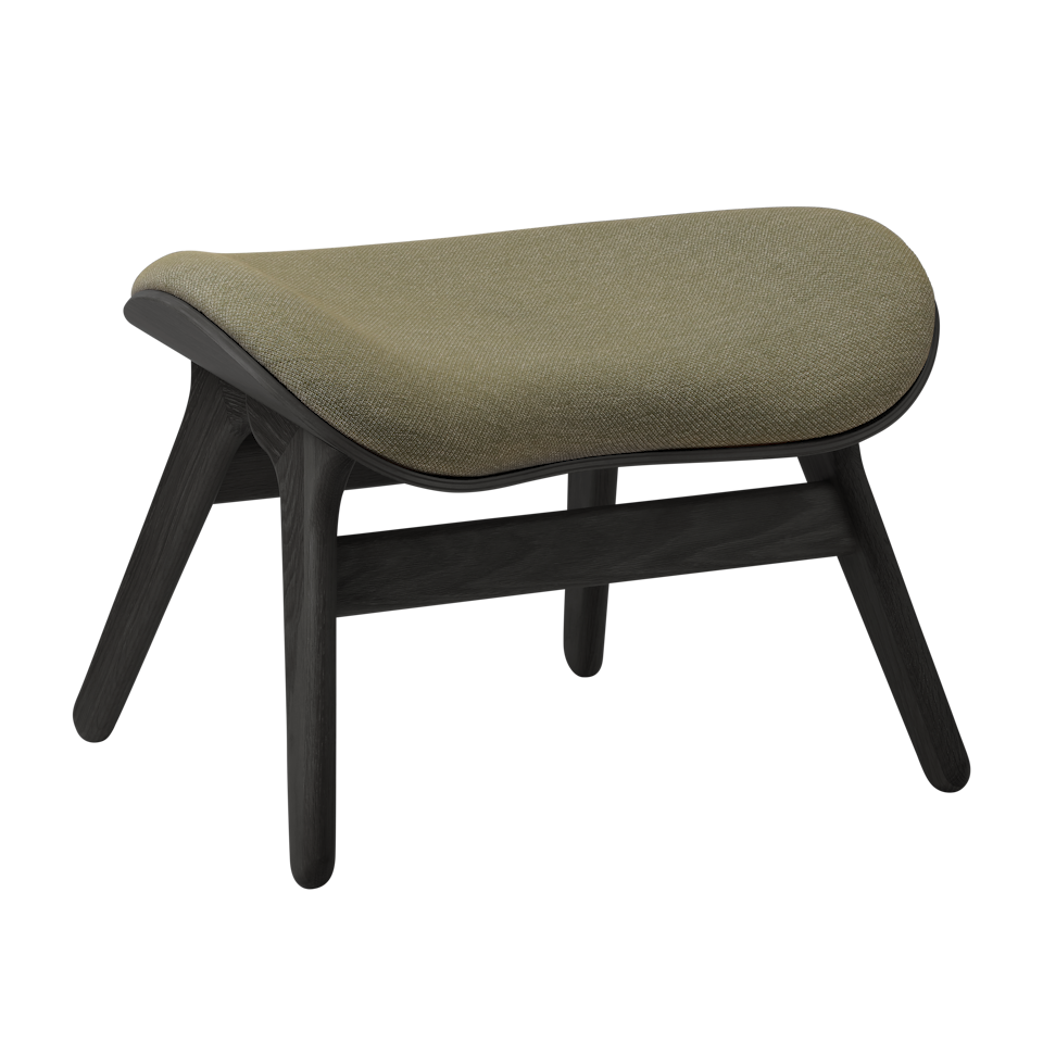Umage 5105C703-12 A Conversation Piece Ottoman in Black Oak with Morning Meadows