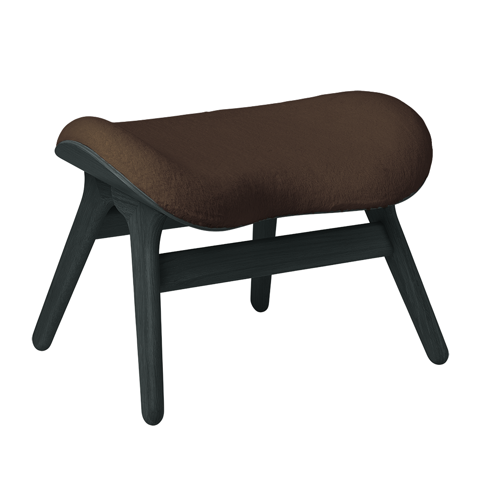 Umage 5105C5573-7 A Conversation Piece Ottoman in Black Oak with Teddy Brown