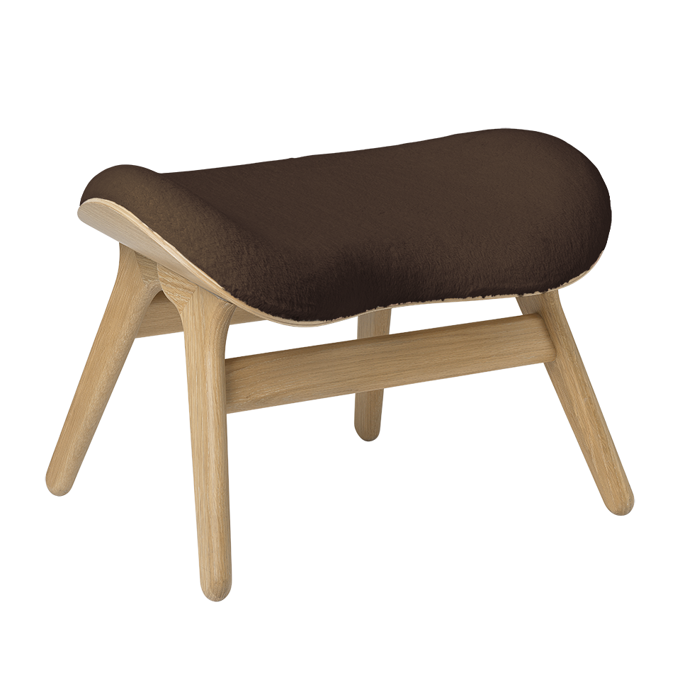 Umage 5573C5573-7 A Conversation Piece Ottoman in Oak with Teddy Brown