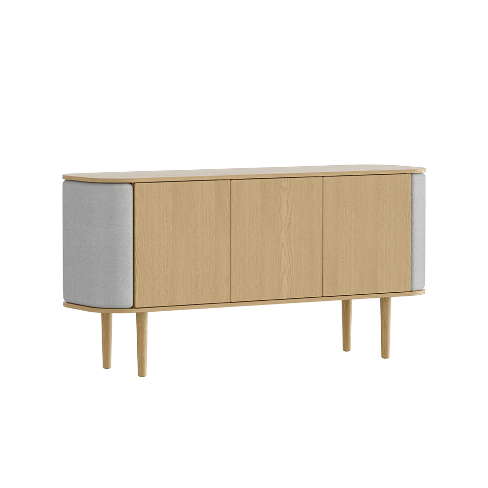 Umage 5623C710-03 Treasures 3-door Cabinet in Oak with Sterling