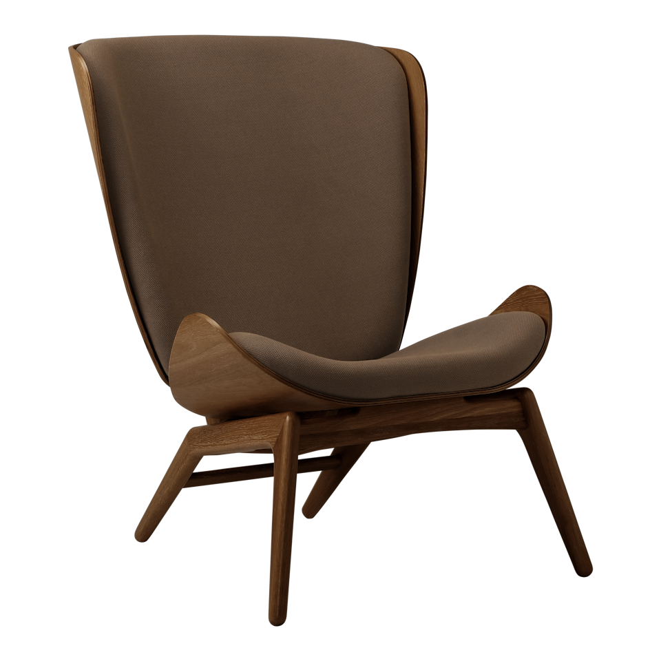 Umage 5701C702-10 The Reader Wing Chair in Dark Oak with Mocca