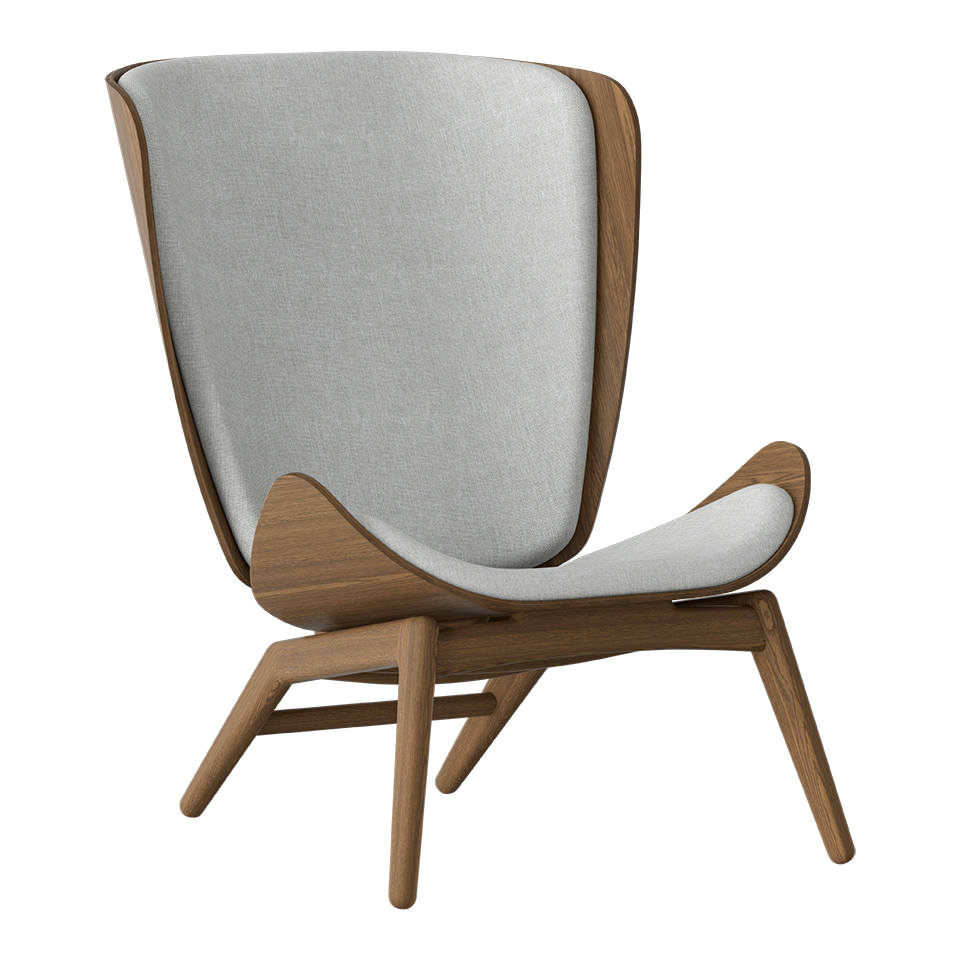 Umage 5701C702-03 The Reader Wing Chair in Dark Oak with Sterling