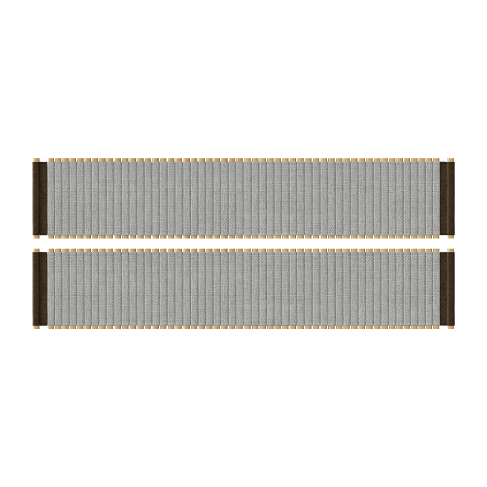 Umage 707-03 Audacious Tambour Doors for TV Bench in Sterling