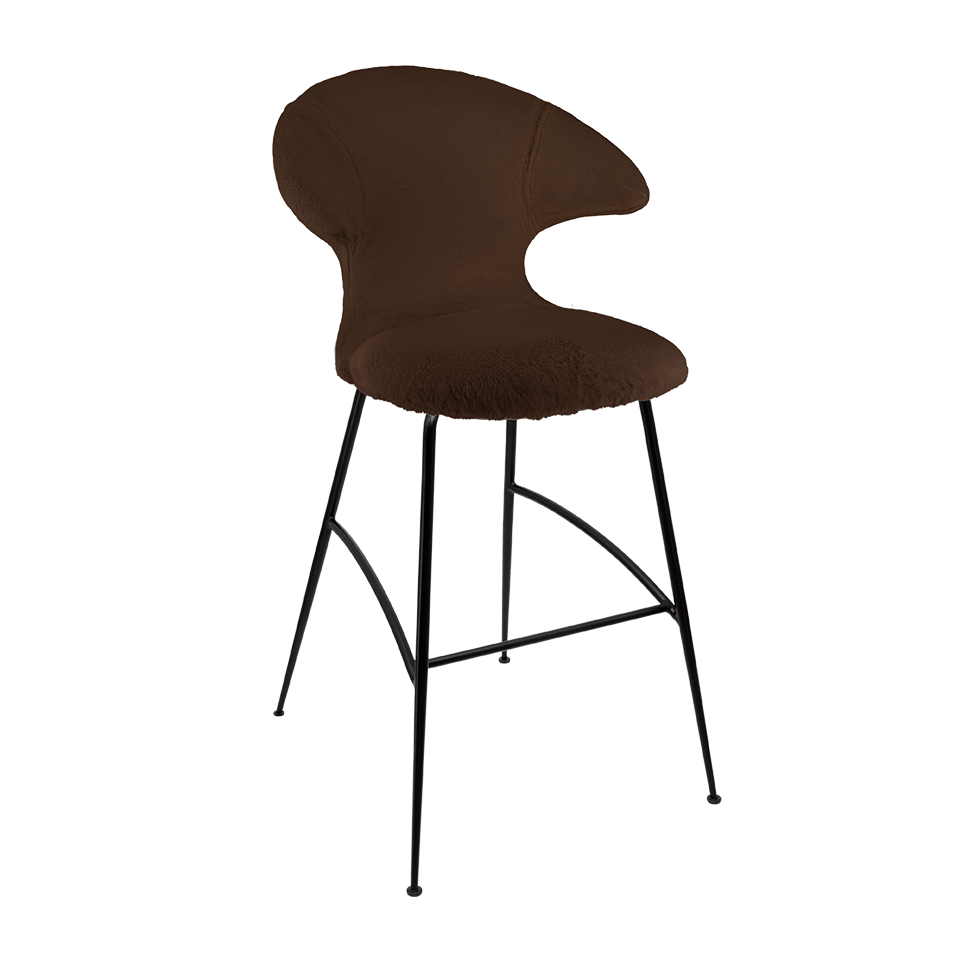 Tabouret de bar Time Flies Umage 590-19C5912-3, coloris Teddy Brown/Noir