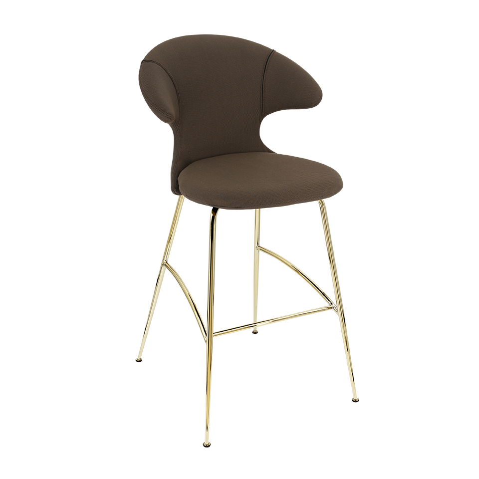 Tabouret de bar Time Flies Umage 590-10C5912-1 en moka/laiton
