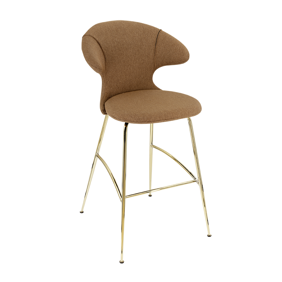 Tabouret de bar Time Flies Umage 590-01C5912-1, coloris Sugar Brown/Laiton