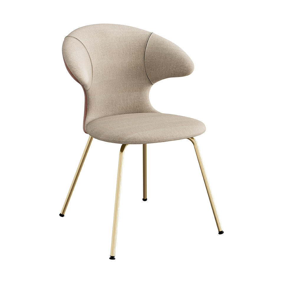 Umage Time Flies Chair with Sand and Burnt Almond back, Sand seat and Brass legs