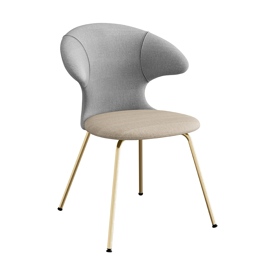 Umage Time Flies Chair with Silver Grey back, Sand seat and Brass legs