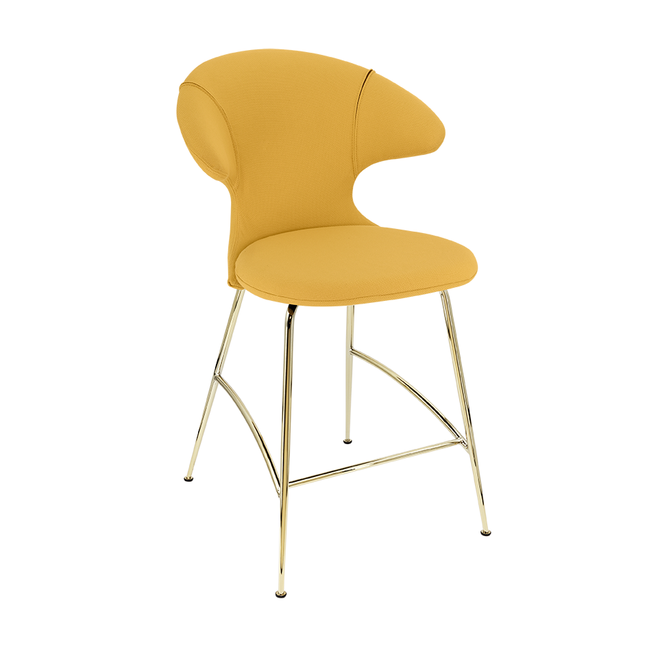 Umage 590-09C5913-1 Time Flies Counter Stool in Curry Sun with Brass legs