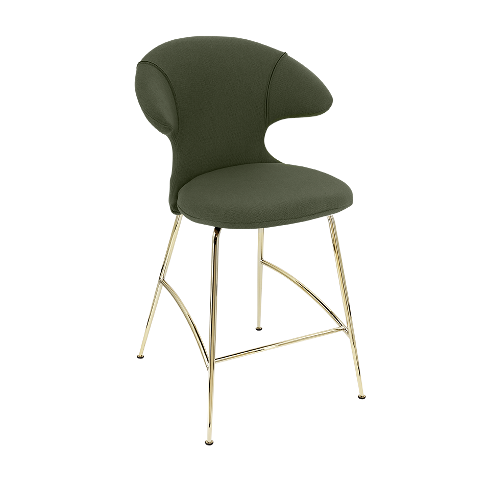 Umage 590-05C5913-1 Time Flies Counter Stool in Racing Green with Brass legs