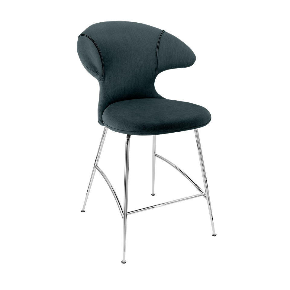 Umage 590-17C5913-2 Time Flies Counter Stool in Quantum Blue with Chrome legs