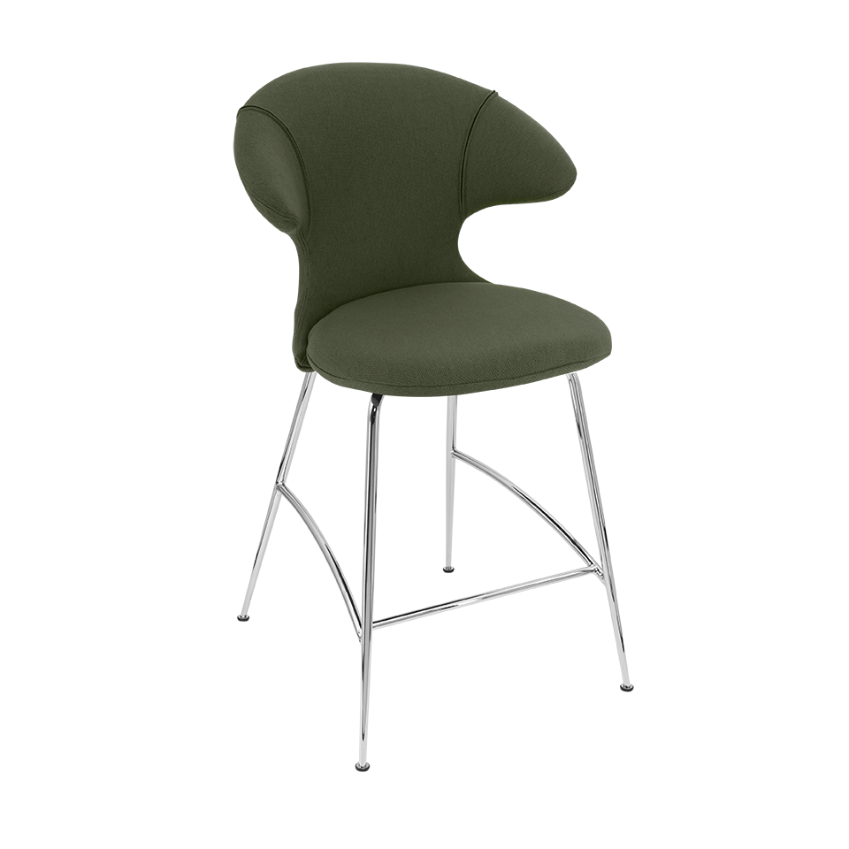 Umage 590-05C5913-2 Time Flies Counter Stool in Racing Green with Chrome legs