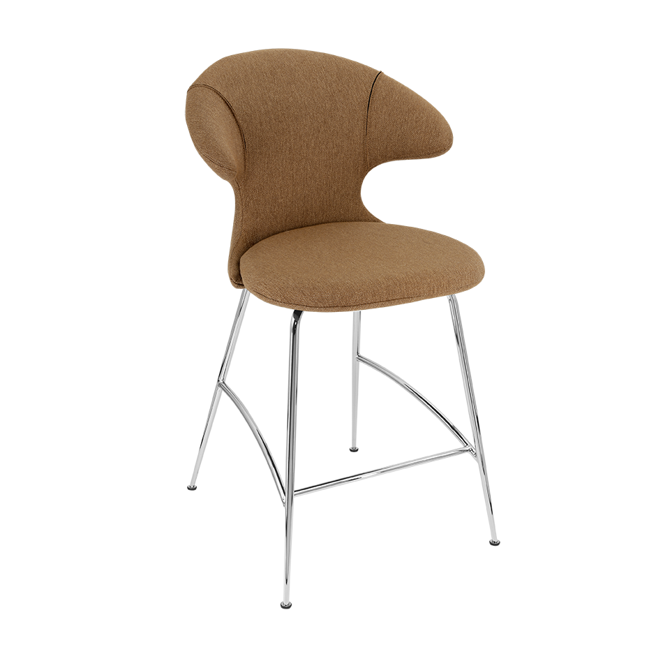 Umage 590-01C5913-2 Time Flies Counter Stool in Sugar Brown with Chrome legs