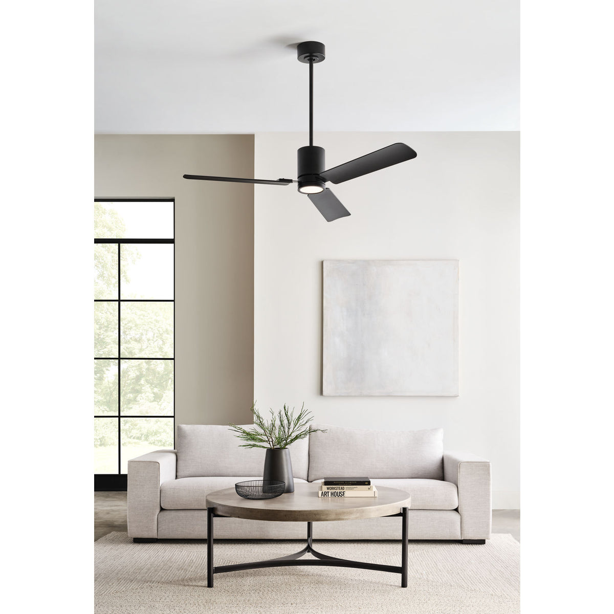 Confort visuel Ventilateur Collection 3CCSM54MBKD Cleancut Smart LED Ceiling Ventilateur