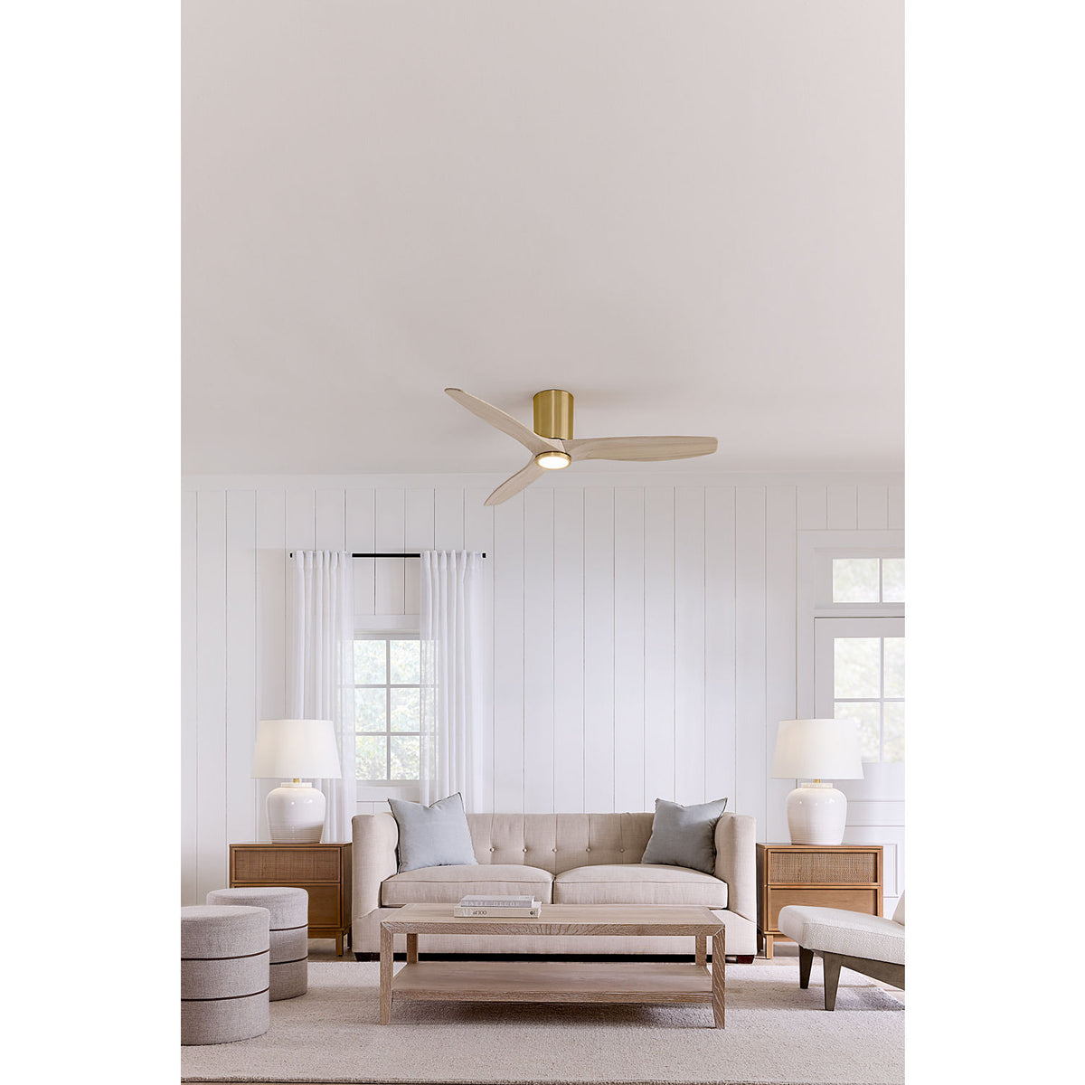 Visual Comfort Fan Collection 3SYRHSM52BBSWWOD Seyra Smart Hugger LED Ceiling Fan