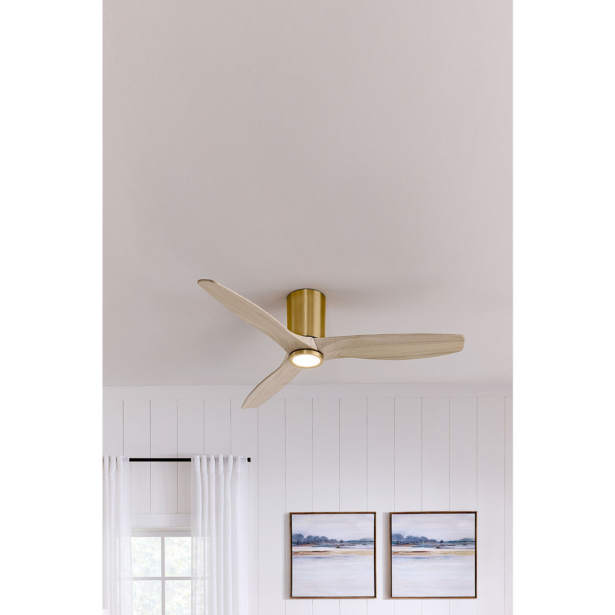 Visual Comfort Fan Collection 3SYRHSM52BBSWWOD Seyra Smart Hugger LED Ceiling Fan
