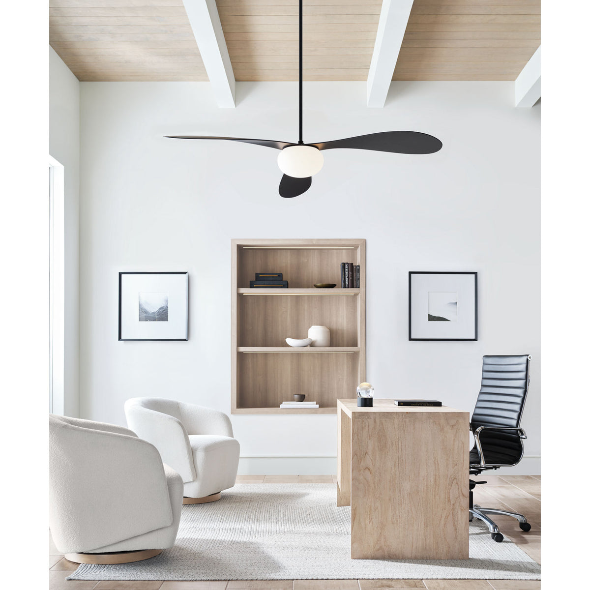 Visual Comfort Fan Collection 3DPSM58MBKD Drape Smart 58" LED Ceiling Fan