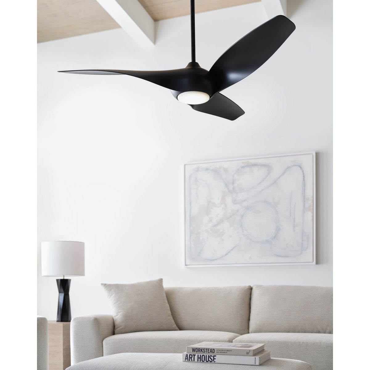 Confort visuel Ventilateur Collection 3TNSM52MBKD Topan Smart LED Ceiling Ventilateur