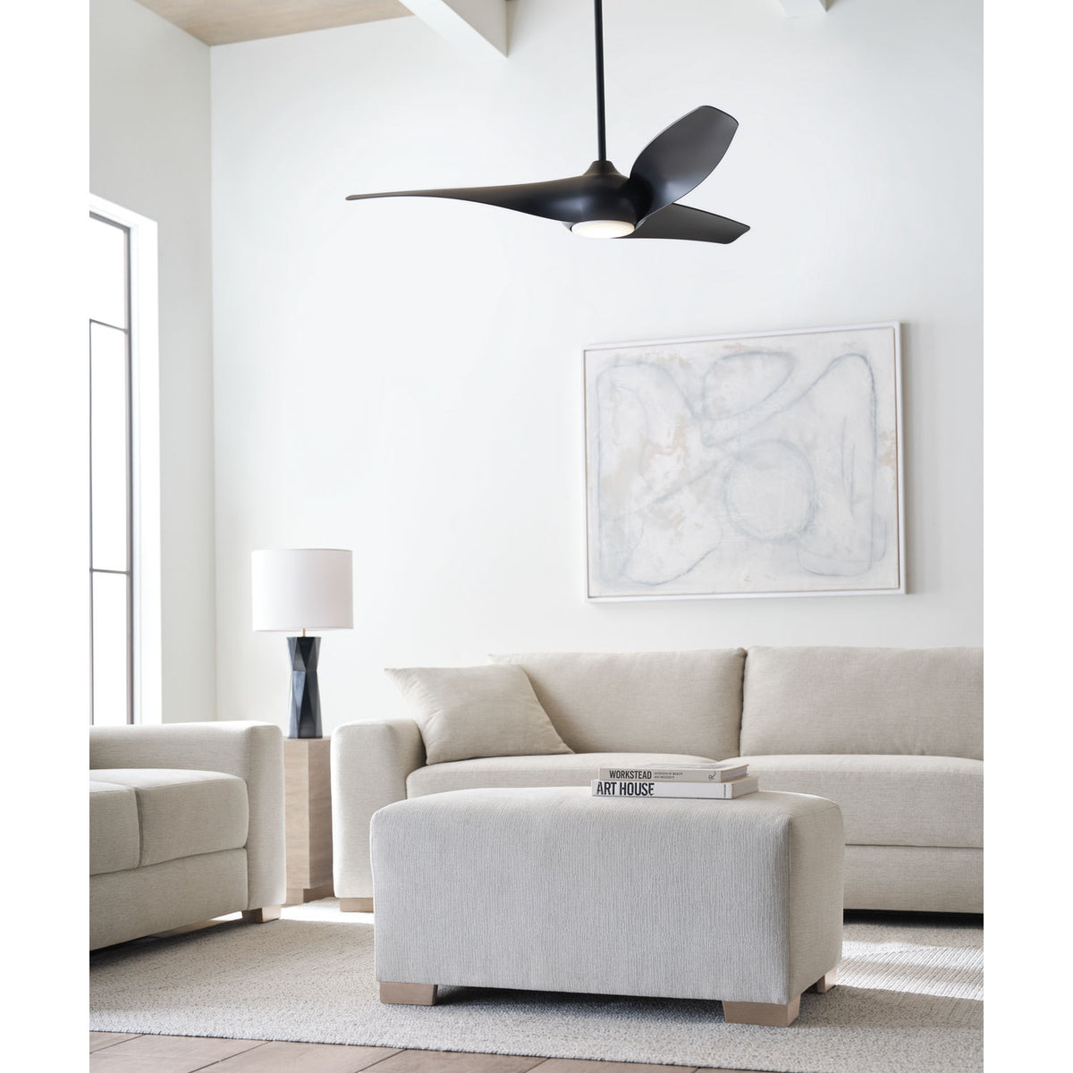 Confort visuel Ventilateur Collection 3TNSM52MBKD Topan Smart LED Ceiling Ventilateur