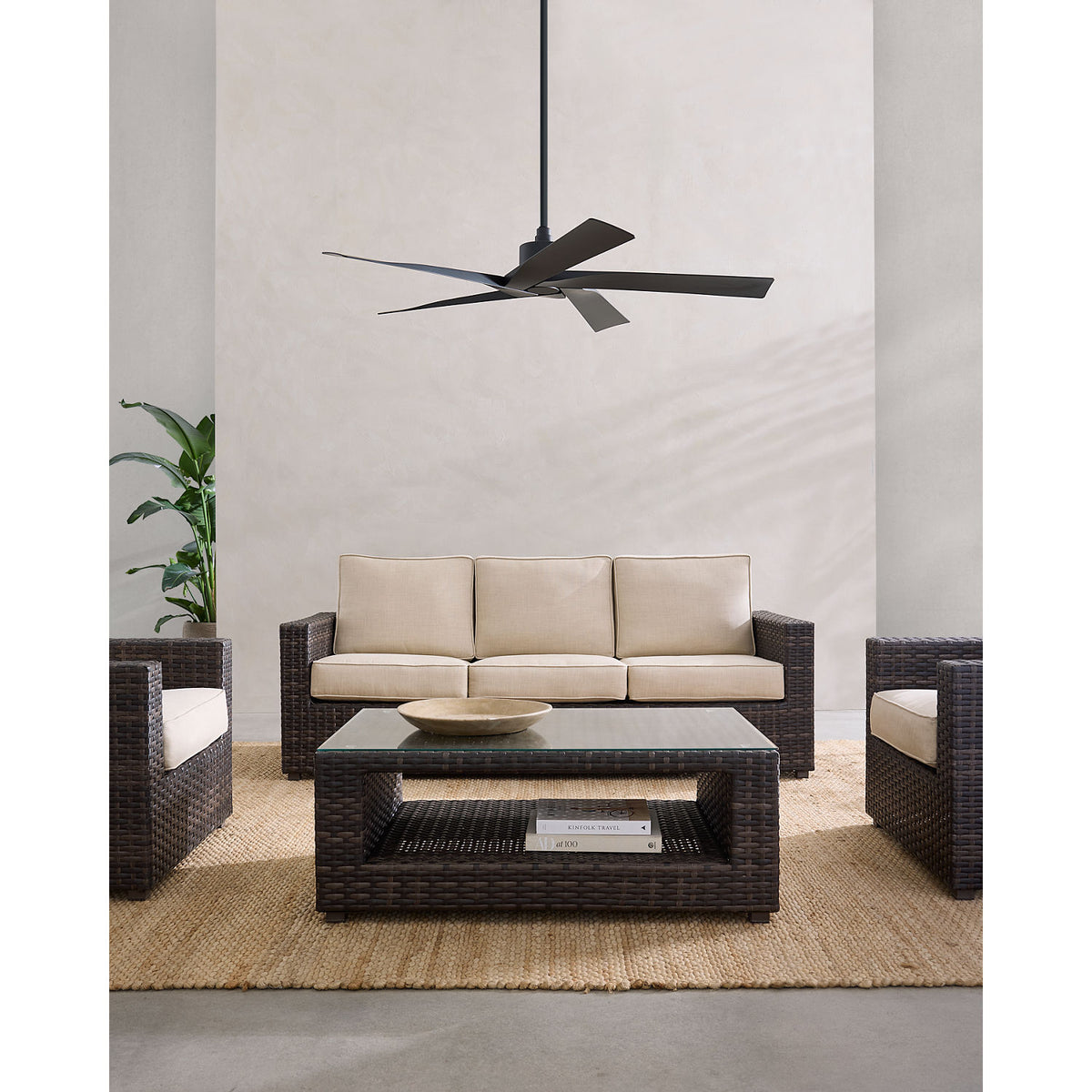 Visual Comfort Fan Collection 5ASPCR56MBK Aspen Coastal Ceiling Fan