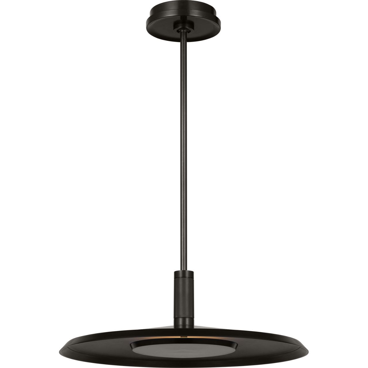 Visual Comfort Modern Collection - AKPD17027BZ/DB - Saucer Large Pendant - Saucer - Dark Bronze and Darkened Brass