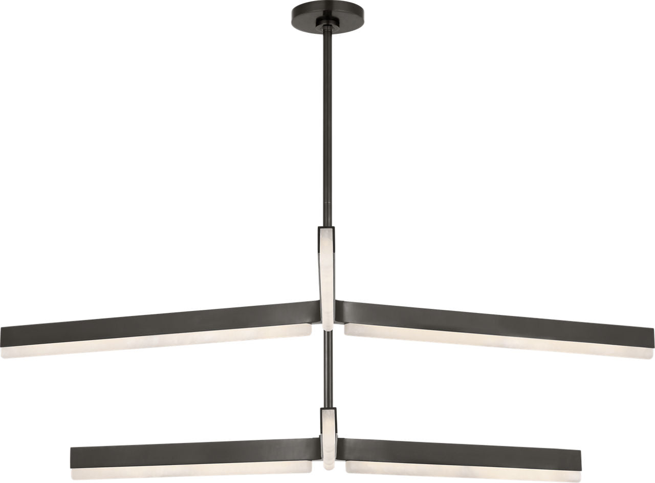 Visual Comfort Modern Collection - KWCH70427BZALB - Linea 56 Two Tier Chandelier - Linea - Bronze