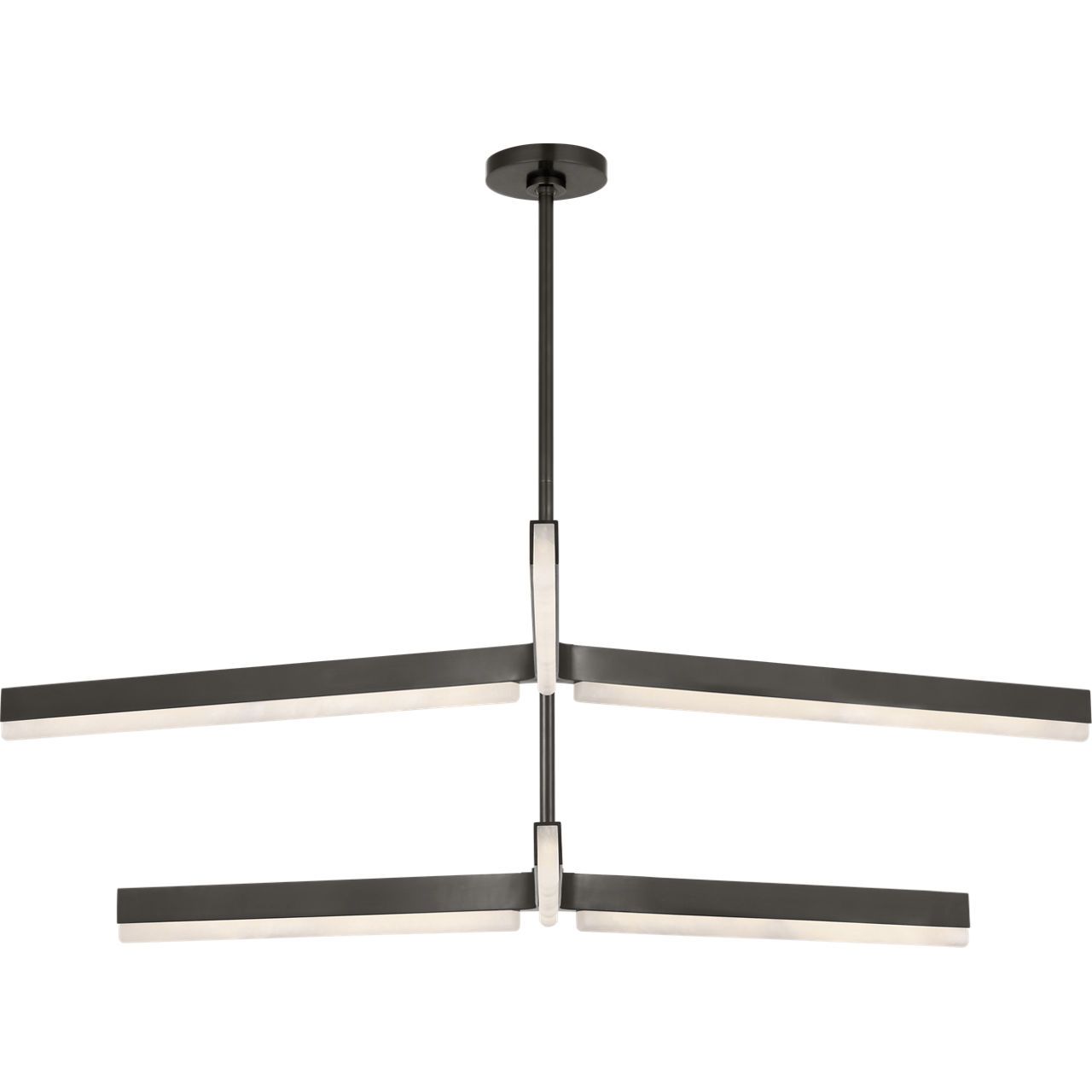 Visual Comfort Modern Collection - KWCH70427BZALB - Linea 56 Two Tier Chandelier - Linea - Bronze