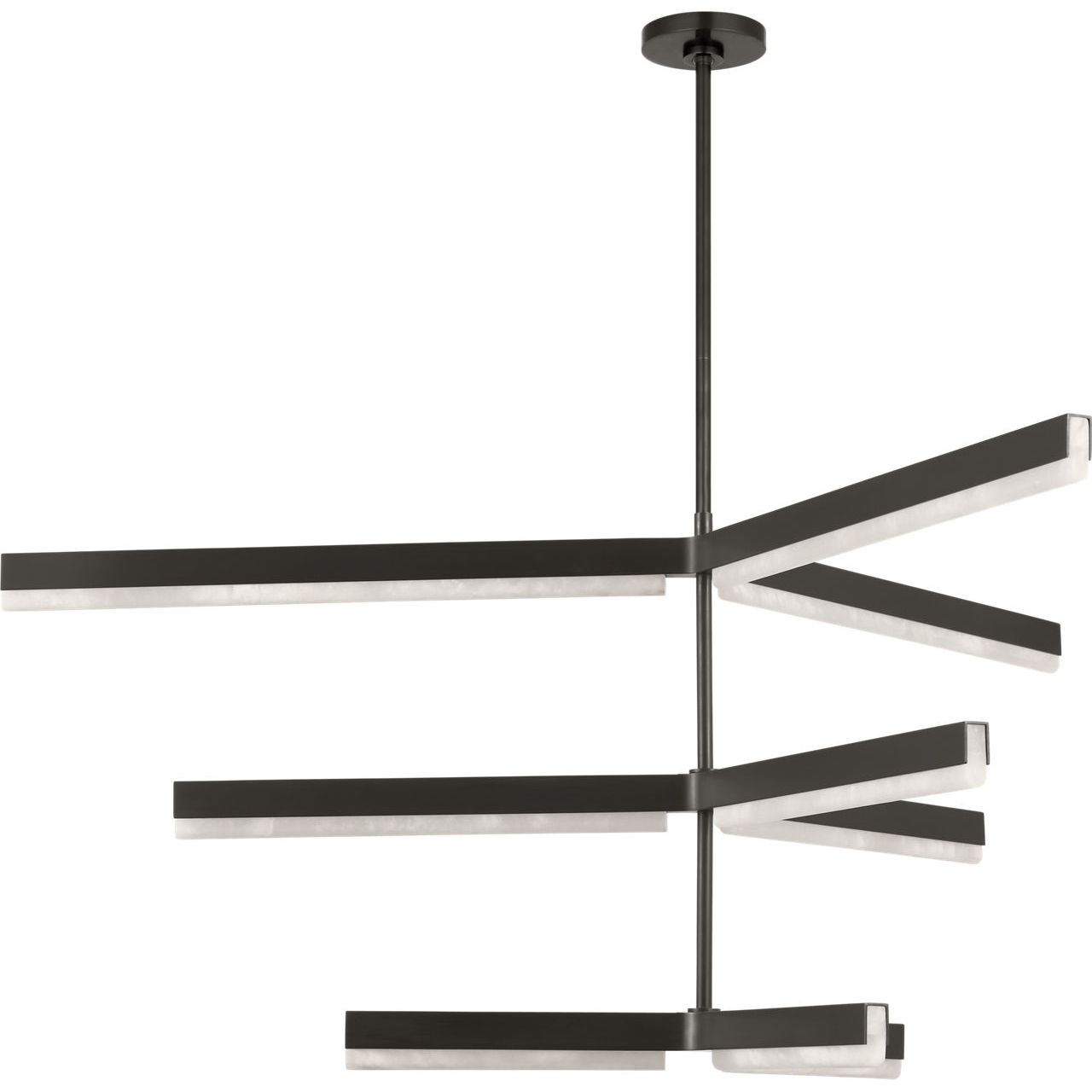 Visual Comfort Modern Collection - KWCH70527BZALB - Linea 56 Three Tier Chandelier - Linea - Bronze