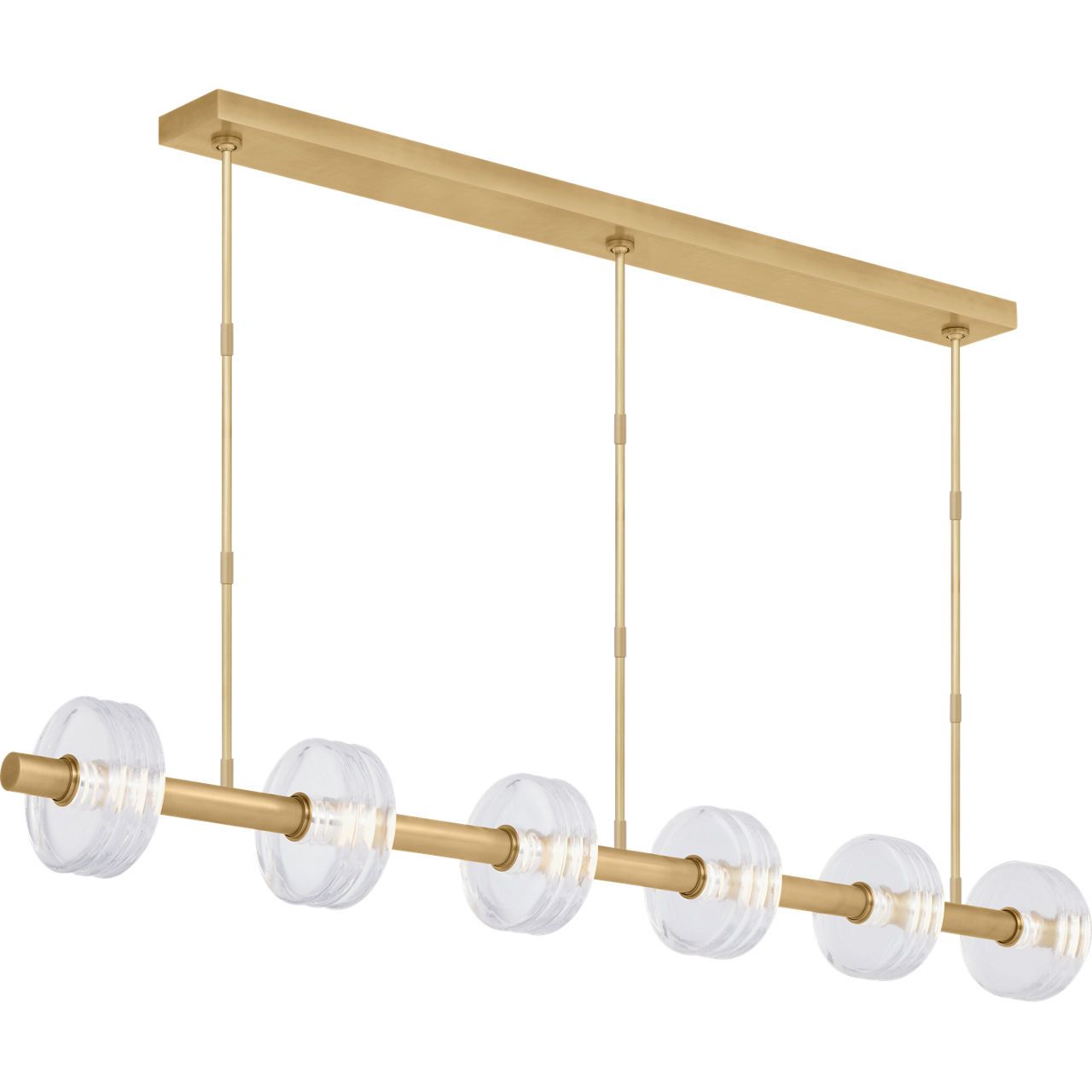 Visual Comfort Modern Collection - KWLS30327CNB - Laurel X-Large Linear Chandelier - Laurel - Natural Brass