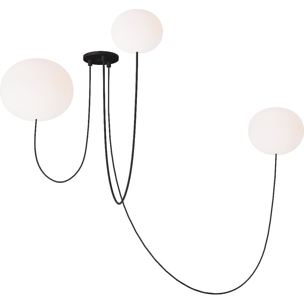 Visual Comfort Modern Collection - PBCH38027OPB - Helium Array 3-Light Chandelier - Helium - Matte Black