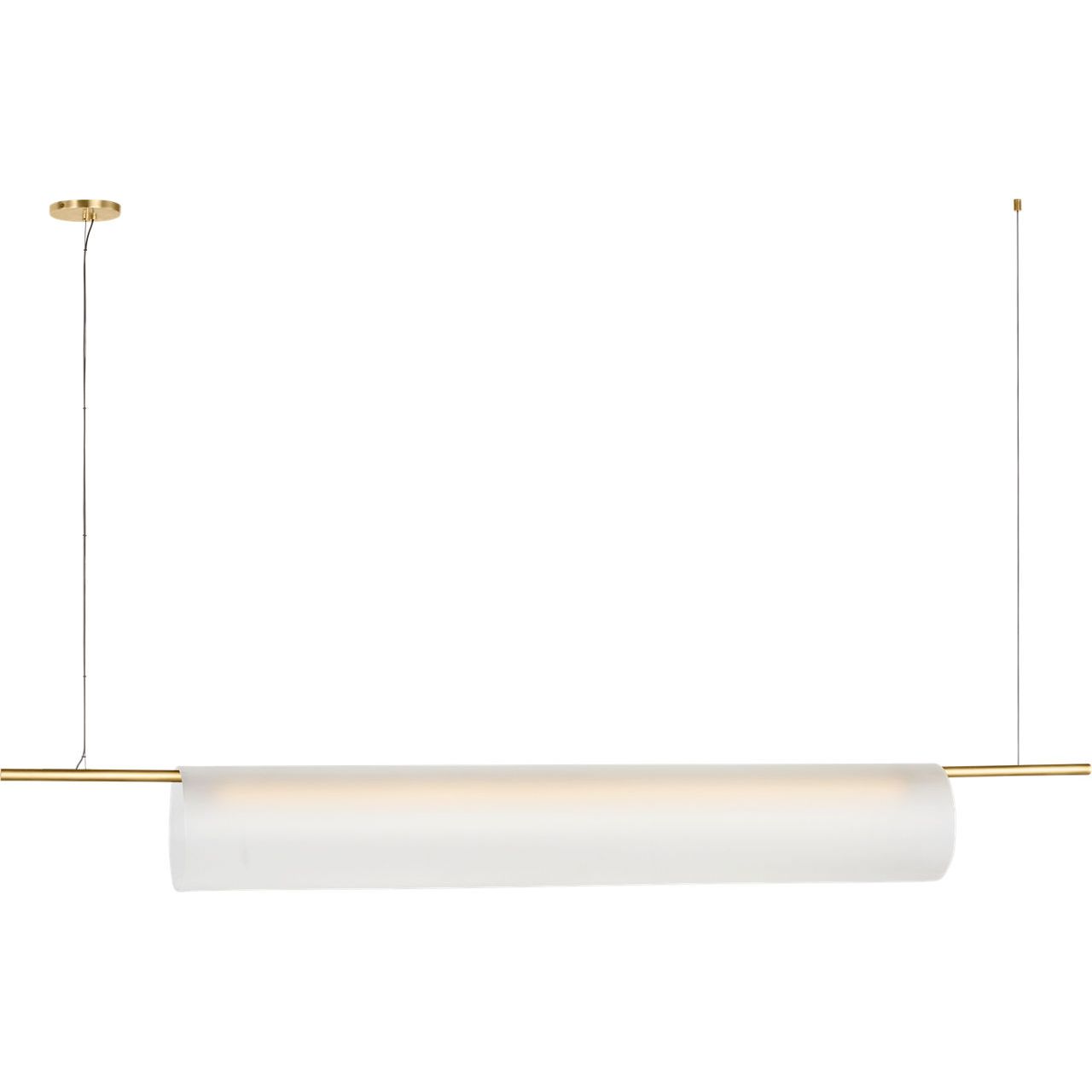 Visual Comfort Modern Collection - PBLS80727HABEG - Trace 72 Single Linear Chandelier - Trace - Hand-Rubbed Antique Brass