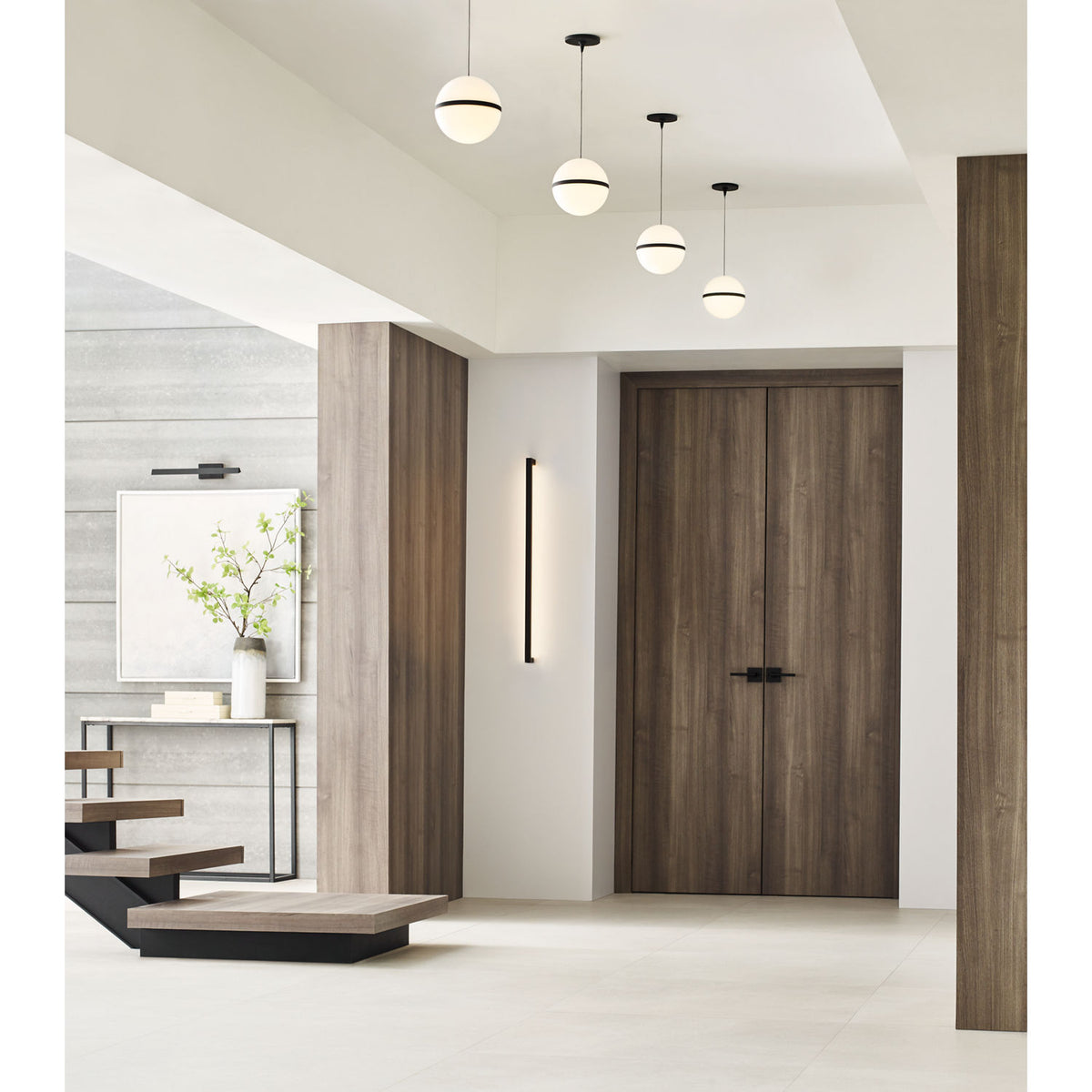 Lampe pour tableau Dessau 700DES24B-LED930 de la collection moderne Visual Comfort