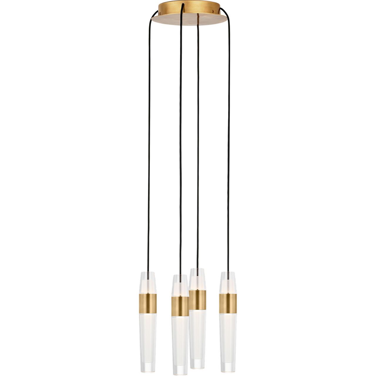 Visual Comfort Modern Collection - SLCH39927NB - Lassell 4-Light Chandelier - Lassell - Natural Brass
