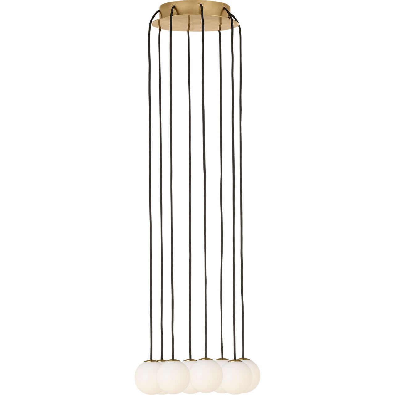 Collection Visual Comfort Modern - SLCH59027HAB - Orbet 8 lampes Suspendu - Orbet - Laiton antique frotté à la main