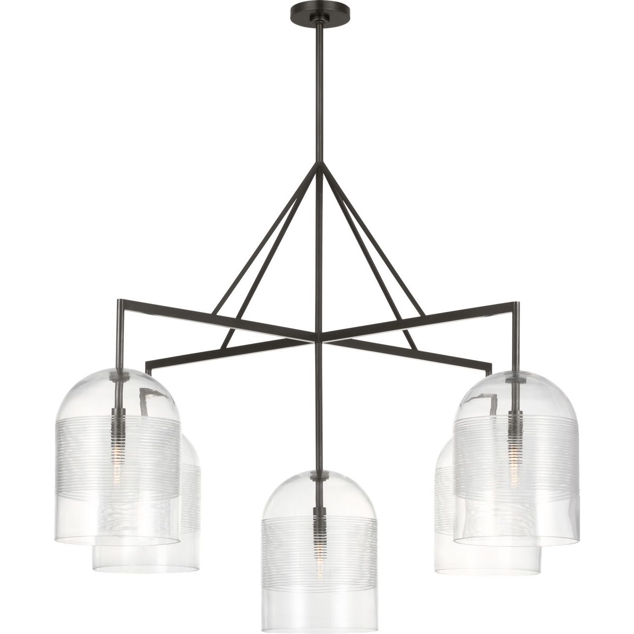 Collection moderne Visual Comfort - SLCH636BZCG - Leano 52 Suspendu - Leano - Bronze