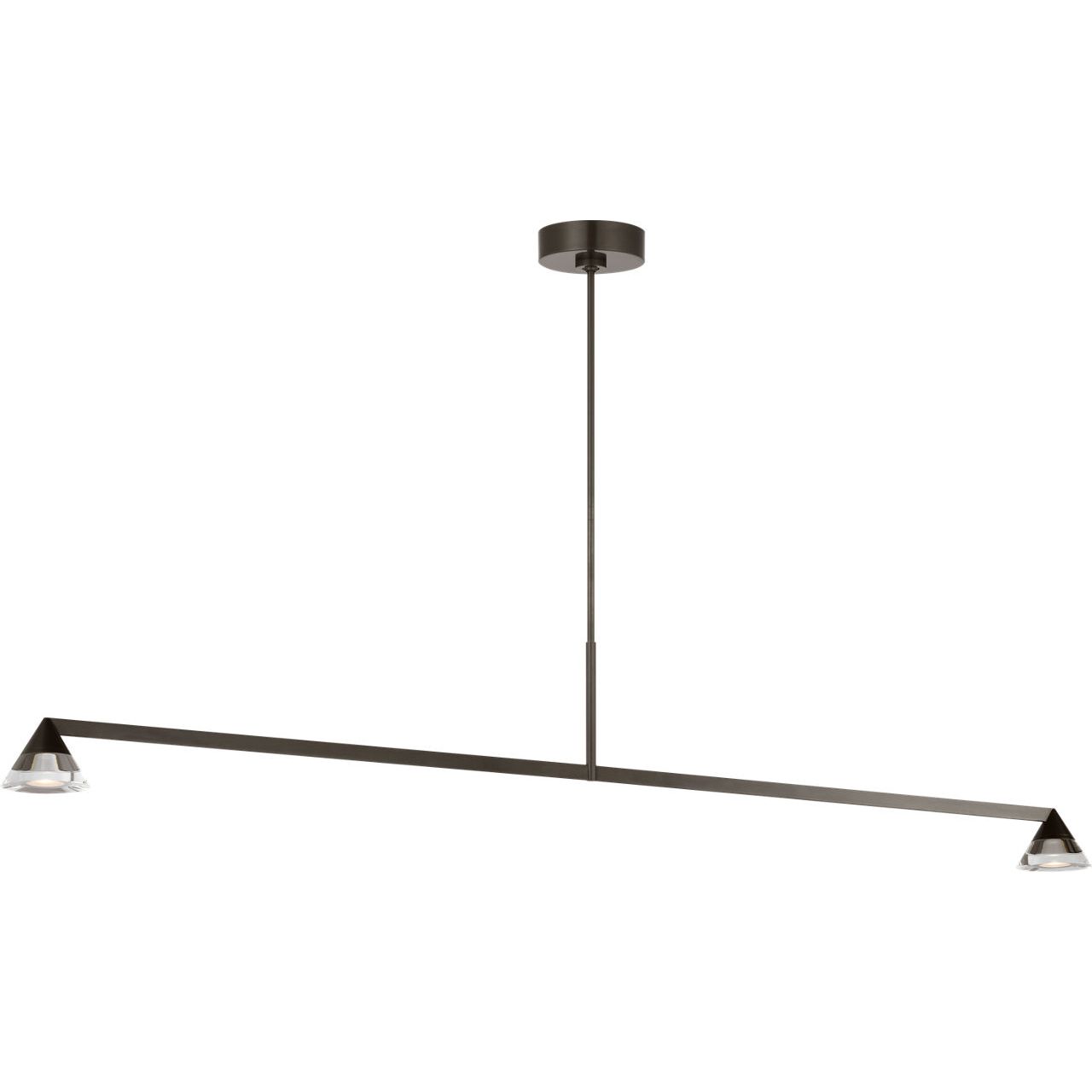 Collection Visual Comfort Modern - SLLS75327BZCG - Midrand Crystal 60 Linéaire Suspendu - Midrand - Bronze