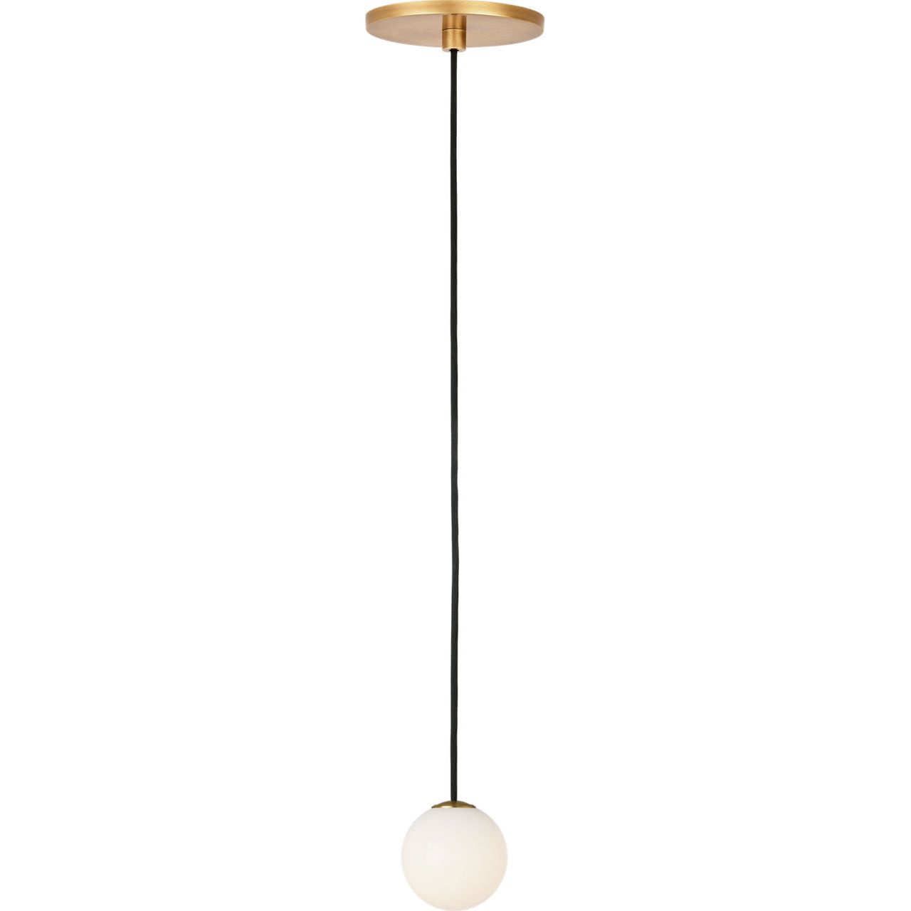 Visual Comfort Modern Collection - SLPD58527HAB - Orbet 1-Light Pendant - Orbet - Hand-Rubbed Antique Brass
